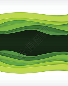 绿色环保生态友好矢量纸图画插纸背景图片