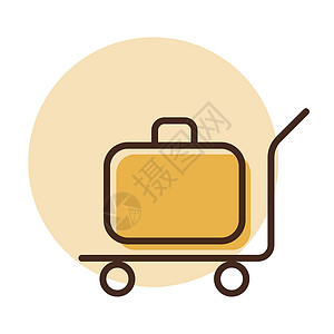 手推车矢量 ico假期标签酒店手提包插图旅行飞机场手提箱案件旅游背景图片