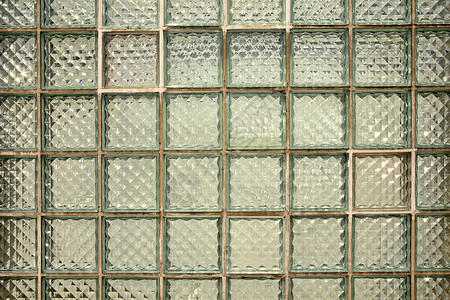 玻璃砖砖块壁底壁风化材料窗框玻璃块玻璃砖建筑学水平地面长方形房子背景图片