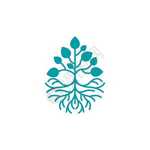 植物树根生长生态地球环境Logo背景图片