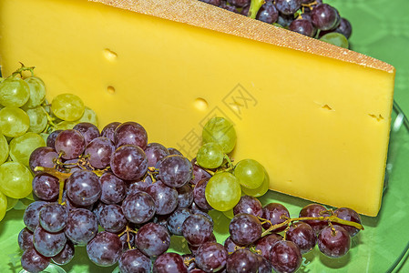 德国山起奶酪产品水果奶制品专业蓝色盘子食物面包产物芳香背景图片