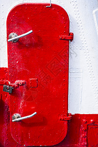 红船门钓鱼白色港口船运海军舱口红色渔船航海时间背景图片