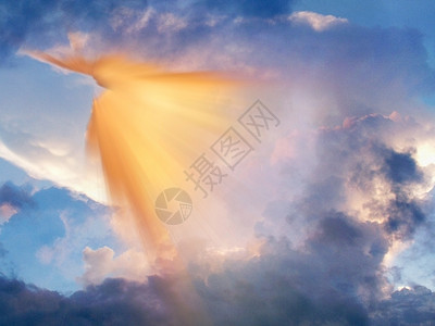 圣光精神横梁天堂气氛天气气象云景太阳敬畏天空背景图片