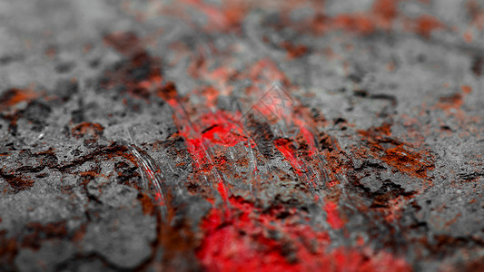 旧钢铁合照金属材料黑色红色岩石火山矿石宏观石头背景图片