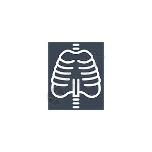 肋骨标志射线相关矢量字形图标网络解剖学援助手术身体诊所放射科救护车艺术插图设计图片