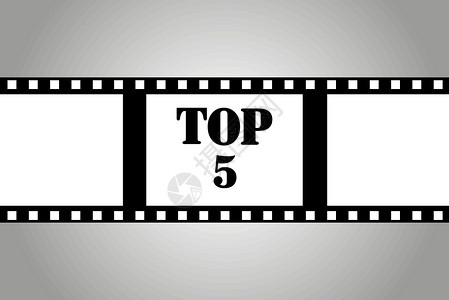 5d电影院TOP 5 梯度背景的影片磁带记录插画