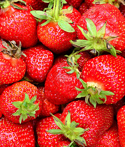 草莓背景浆果团体食物画幅红色绿色收成叶子水果墙纸背景图片
