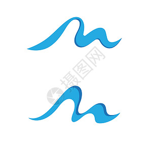 波浪图标M 字母图标矢量它制作图案海洋商业天气日出假期晴天公司季节热带阳光插画