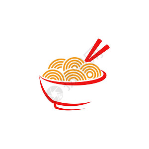 面条制作它制作图案面条食品标志符号拉面午餐插图菜单寿司厨师盒子餐厅送货烹饪插画