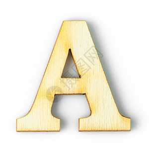 带阴影 A 的木制字母背景图片