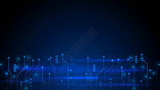 高科技数字数据连接系统概念工程插图蓝色处理器电气电脑科学木板电路背景图片