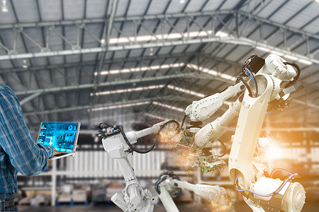 控制工程师机械臂 工业机器人 工厂自动化经理运输工作技术电脑制造业机器服务商业工程背景图片