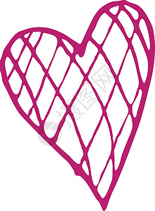 手画着粉红的心母亲轮廓矢量婚礼红色友谊粉色背景图片