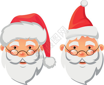 圣诞老人头插图图标帽子背景图片