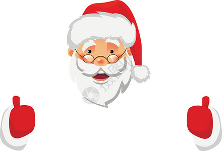 圣诞老人图标快乐插图帽子边界手套背景图片