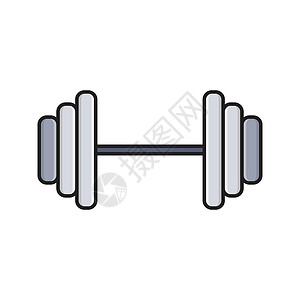 健身房杠铃插图训练卫生肌肉身体力量运动保健重量背景图片