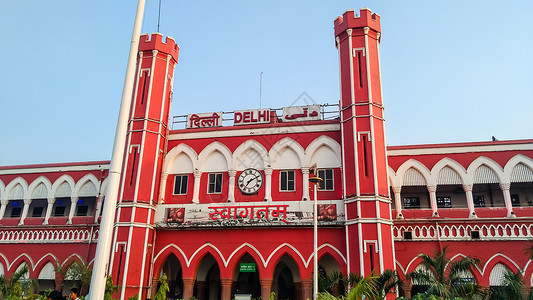 旧德里火车站或德里交界处 德里市最古老的火车站 就频率而言 它是印度最繁忙的火车站之一 德里 印度 亚太地区 2019 年 8 背景图片