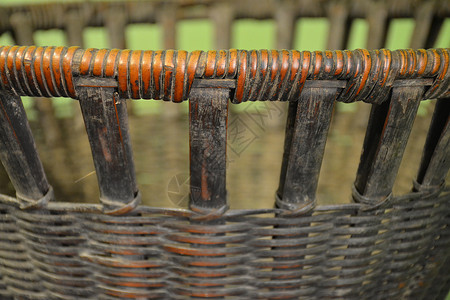 Kayabang篮子编织产品展示棕色木头本盖带子茅屋竹子背景图片
