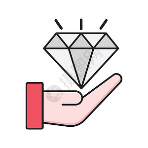 格宝石珠宝水晶首饰周年标识戒指奢华插图质量背景图片