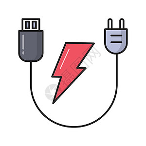 电功功电插座力量网络活力连接器工具插头互联网电缆插图插画