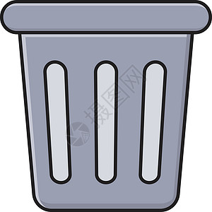 垃圾垃圾桶回收按钮黑色篮子环境网络插图补给品回收站背景图片