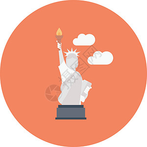 纪念碑神像国家建筑雕塑白色火炬插图雕像城市地标背景图片