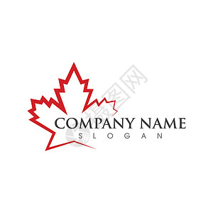 枫叶加拿大它制作图案枫叶矢量标识白色季节国家旗帜横幅插图橙子植物红色插画