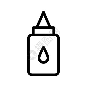树胶蓝色工艺管子插图学校白色黑色瓶子液体教育背景图片
