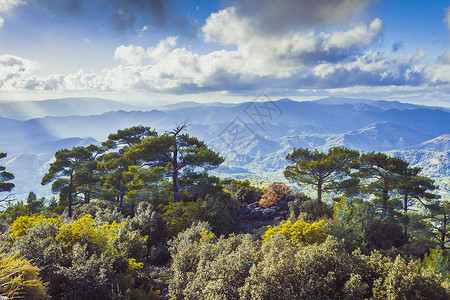 塞浦路斯Troodos山区地貌高清图片
