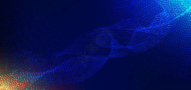 未来期粒子线网状蓝色后格罗蓝色的高清图片素材