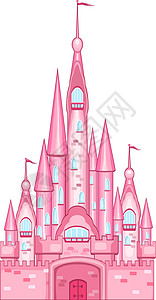 公主的粉红城堡背景图片
