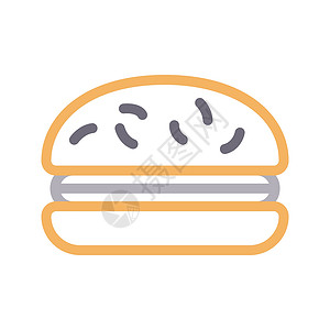 快速快食食品艺术包子小吃午餐活动营养芝麻食物面包插图背景图片