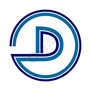 圆圈内字母D的轮廓 Logo背景图片