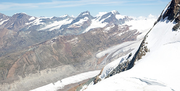 巨石角冰川天堂的惊人全景天空白色旅行风景背景图片
