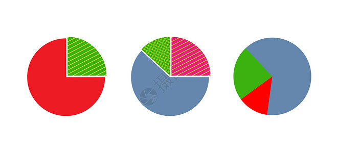 饼图集 图表 图表和 vi 的简单设计背景图片
