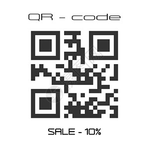 真正的QR代码销售 - 10% Logo 商店贴纸 Websi背景图片