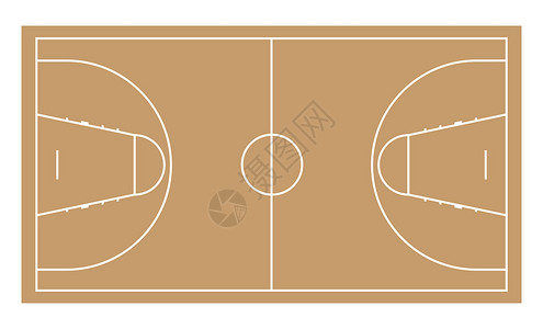 篮球场矢量插图篮球场 矢量插图 简单风格设计图片