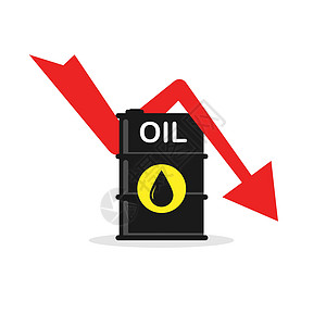 柴油机标有油和向下箭头的桶状石油设计图片