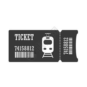 车票图标电动火车或电车的车票 简单矢量图标条码库存网站电子绘画商业草图空白金融变体设计图片