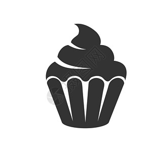 环保纸杯Muffin 图标 网站和应用的简单矢量插图甜食甜蜜草图产品空白变体面团甜点糕点面粉插画