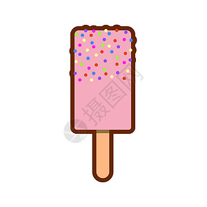 孤立的冰淇淋图标 现代甜香草沙漠标志 用于网站设计的时尚矢量符号 用于移动应用程序的按钮 徽标冰淇淋插图涂鸦锥体水果绘画开心果鞭背景图片