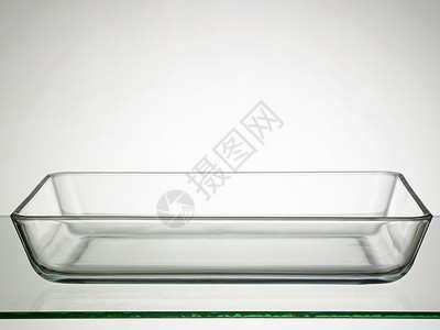 矩形碗反射用具厨房厨具玻璃白色餐具器皿盘子背景图片