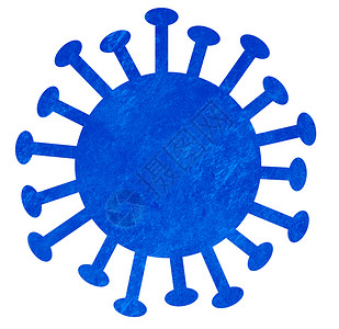 蓝色科罗纳病毒或细菌背景图片