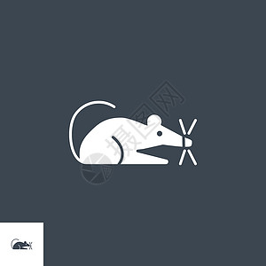 老鼠图标实验室鼠标相关矢量字形图标研究插图动物害虫化学品显微镜老鼠宠物化学科学插画