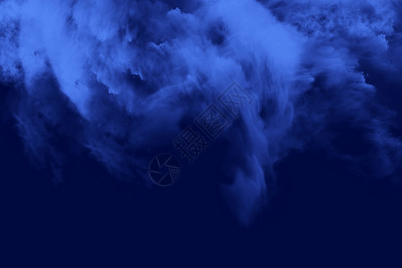 夜空 云以蓝调 数字插图背景图片