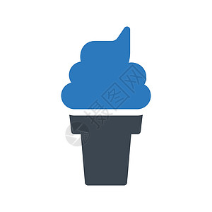 奶油甜点卡通片冰淇淋锥体鞭打食物奶制品小吃插图美食背景图片