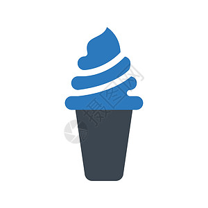 奶油香草冰淇淋巧克力卡通片食物插图甜点锥体鞭打美食背景图片