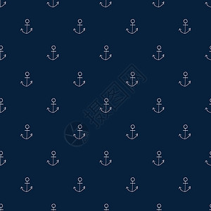 海铁联运Anchor手绘无缝裁缝模式矢量说明球座海洋墙纸草图海军涂鸦剪贴簿纺织品打印旅行设计图片
