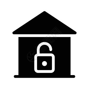 居内商业住房挂锁插图标识财产安全房子建筑背景图片