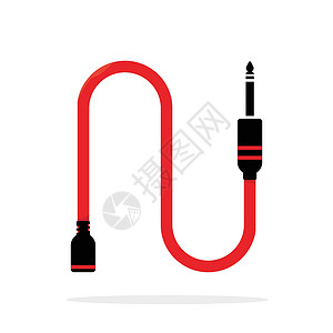音频插头由插孔电缆或电线形成的字母 N 字母徽标 用于您的音频 声音或音乐应用程序或企业标识的矢量设计模板元素 在白色背景上隔离的标志或插画